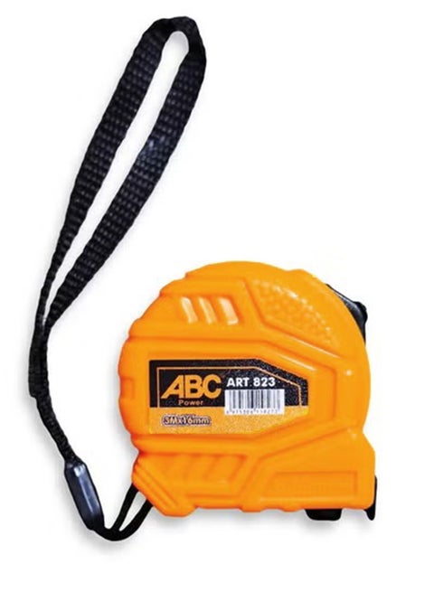 Measuring tape 3m length x 16mm width , made of reinforced plastic and rubber, automatic locking that easily holds the tape in place, strong magnetic tip, clear and easy to read graduations, equipped with a hand lanyard for easy carrying and mobility while working.